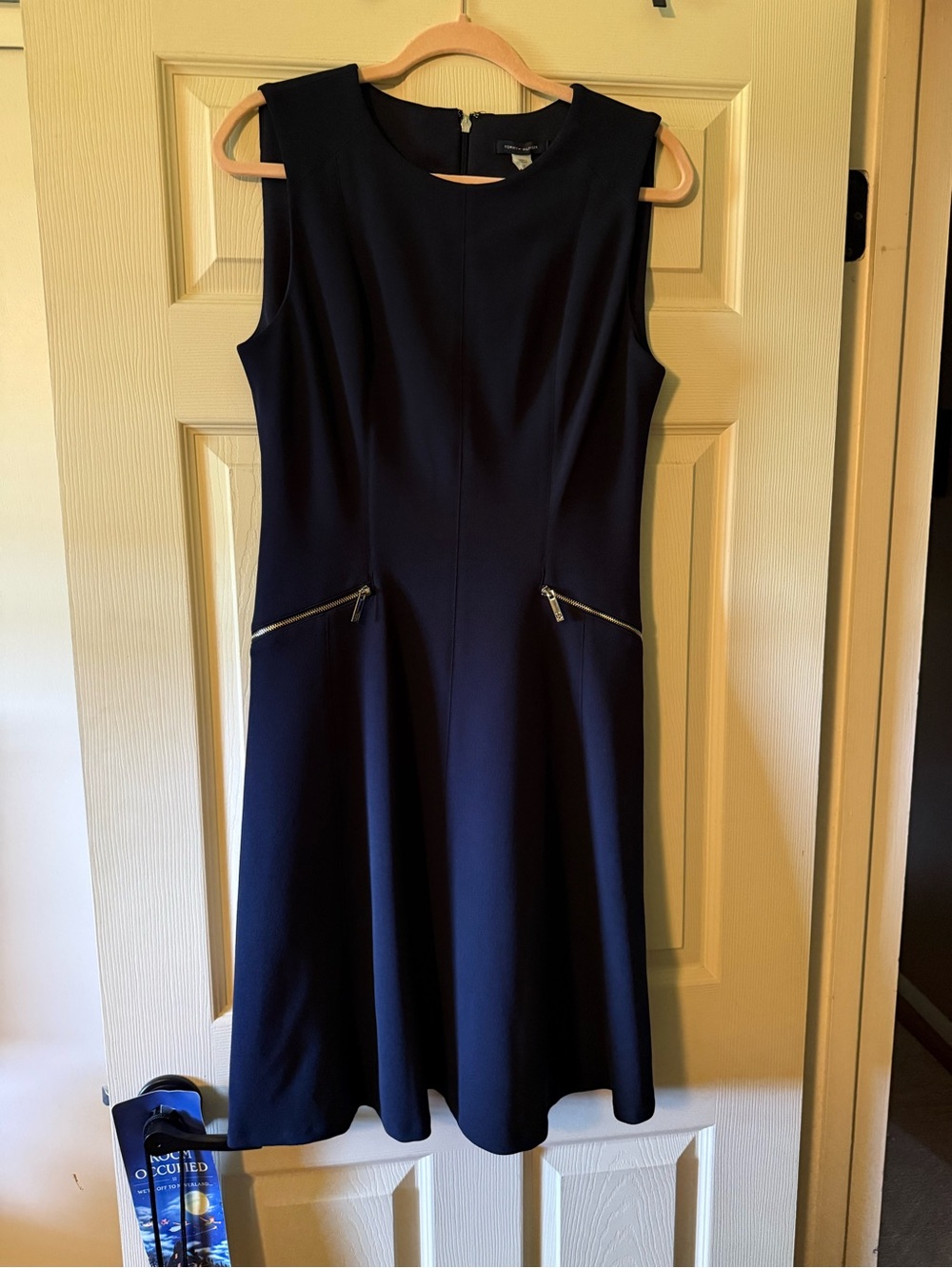 Tommy Hilfiger | Navy Fit & Flare Dress | Sleeveless | Zip Detail | Size: 10